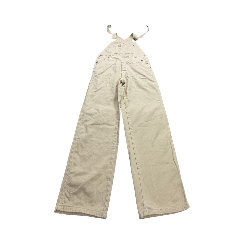 Guess Overalls Womens M 36x30 Tan Vintage 90s Cotton Utility Boho - Picture 3 of 15